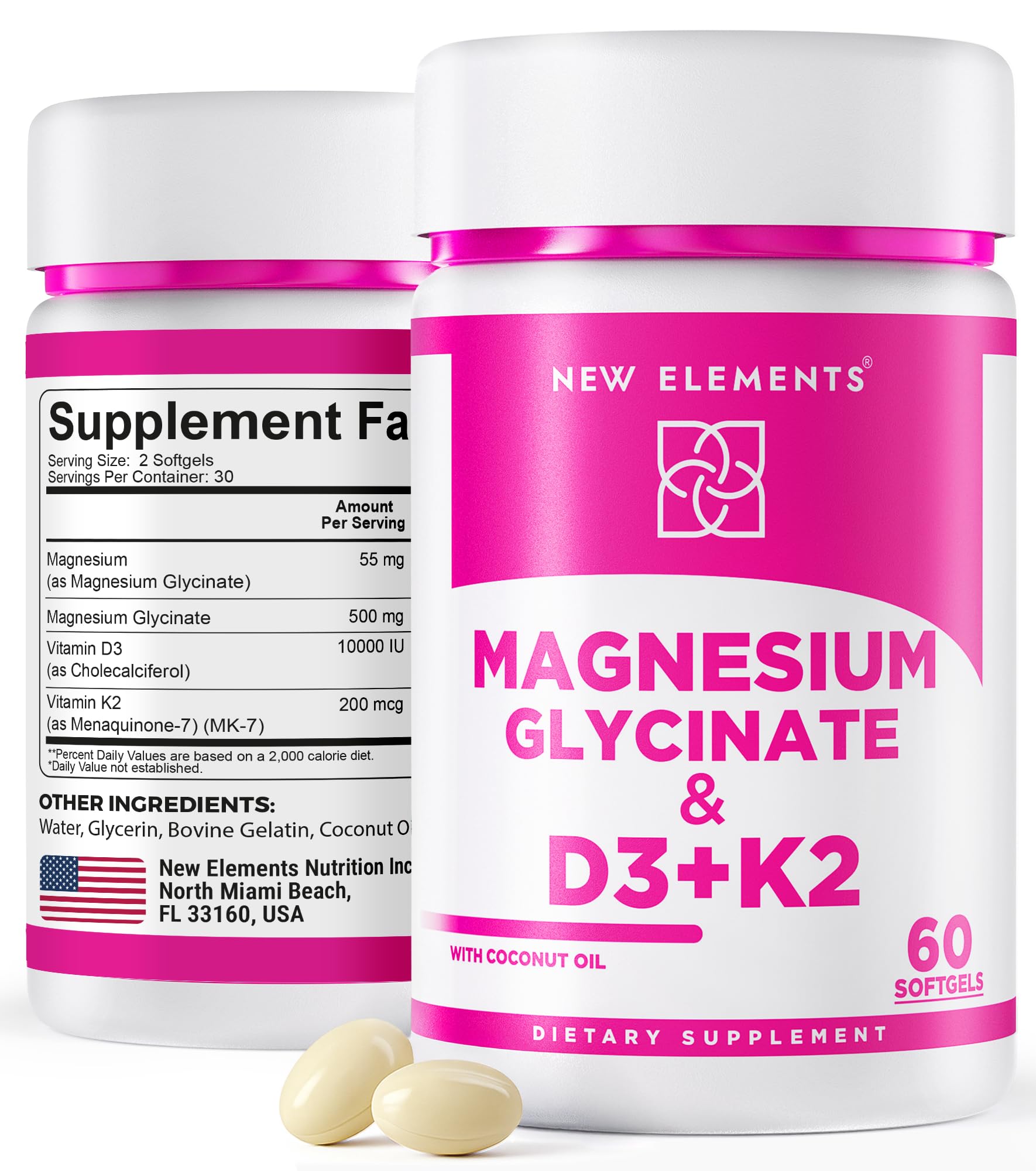 Amazon.com: Magnesium Glycinate 500mg with High-Potency Vitamin D3